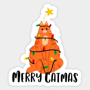 Merry Catmas Sticker